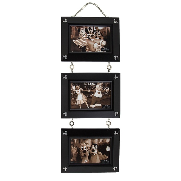 Black Mickey Mouse Disney Hanging Photo Frame Set - Picture 1 of 4